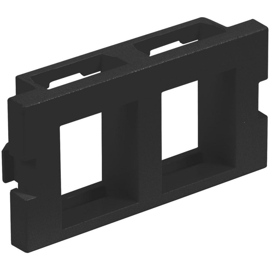 Infin-e-Station Keystone Module, Flush Mount, 2-Port, Black