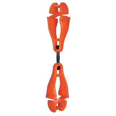 Squids 3420 Swiveling Glove Clip Holder with Dual Clips, Orange, 6 EA/PK