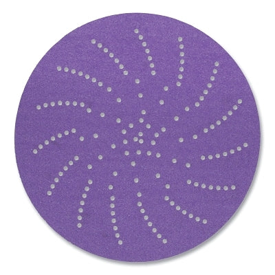 3M 076308-64273 Xtract Cubitron II Hookit Clean Sanding Paper Disc 732U, Precision-Shaped Ceramic, 5 in dia x NH, 220+ Grit, Die 500LG