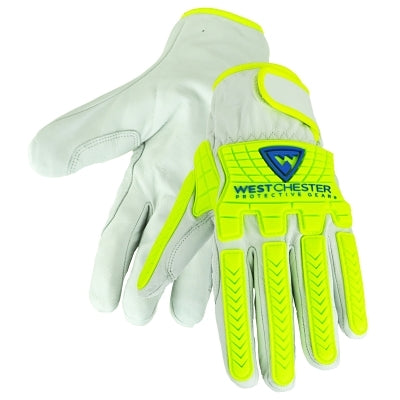 Goat TPR Driver with A7 lining on palm, Premium Grain Goatskin, Large, Green