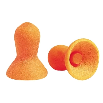 Quiet Reusable Earplugs, Foam, Orange, Corded, Impact Case