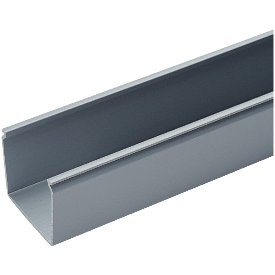 Non-Metallic solid raceway PVC,2 in. X 2 in. X 6 ft. with light grey finish.