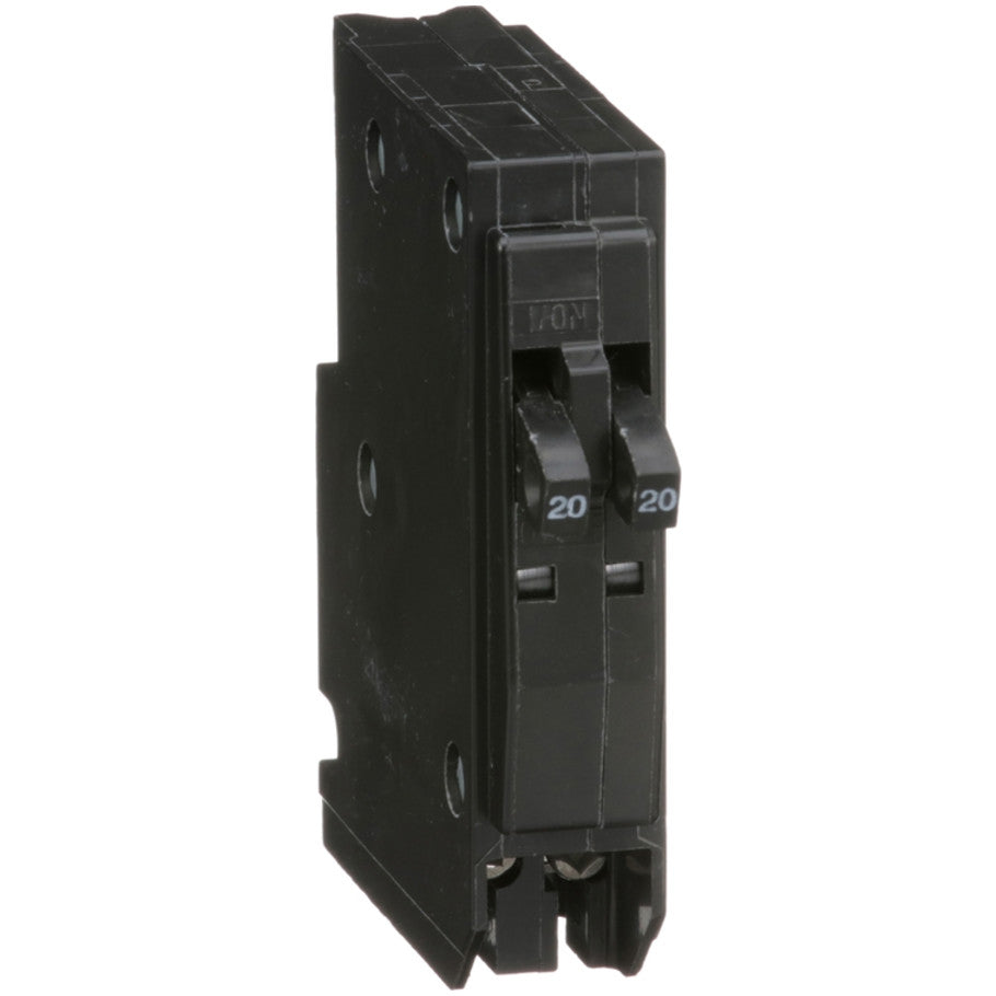 QO Miniature Circuit Breaker, Plug-In, Tandem, 10kA, 120/240 Vac, 1-Pole, 20A