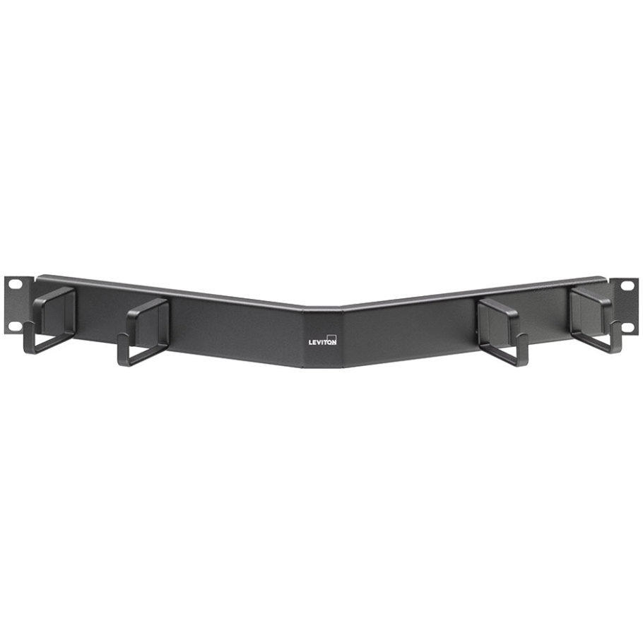 Angled Patch Cord Organizer, Horizontal, Single-Sided, Angled, 1 RU
