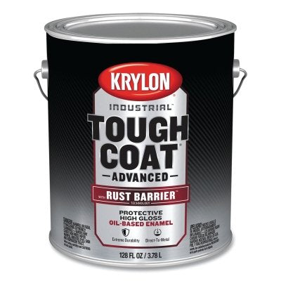 Tough Coat Advanced with Rust Barrier Technology Spray Paint, 1 gal, Safety Yellow,