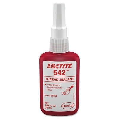 542 Thread Sealant, Fine Threads, 50 mL Bottle, Brown