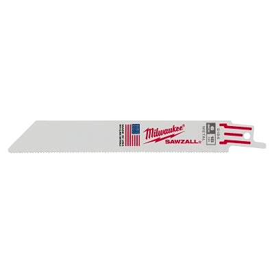 SAWZALL Standard Metal Cutting Blade, 6 in L, 18 TPI, For Rigid Conduit/Strut, 5 EA/PKG