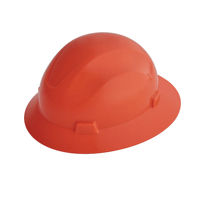 Advantage Series Full Brim Vented and Non-Vented Hard Hat, 4 pt Rapid Dial, Non-Vented, Orange