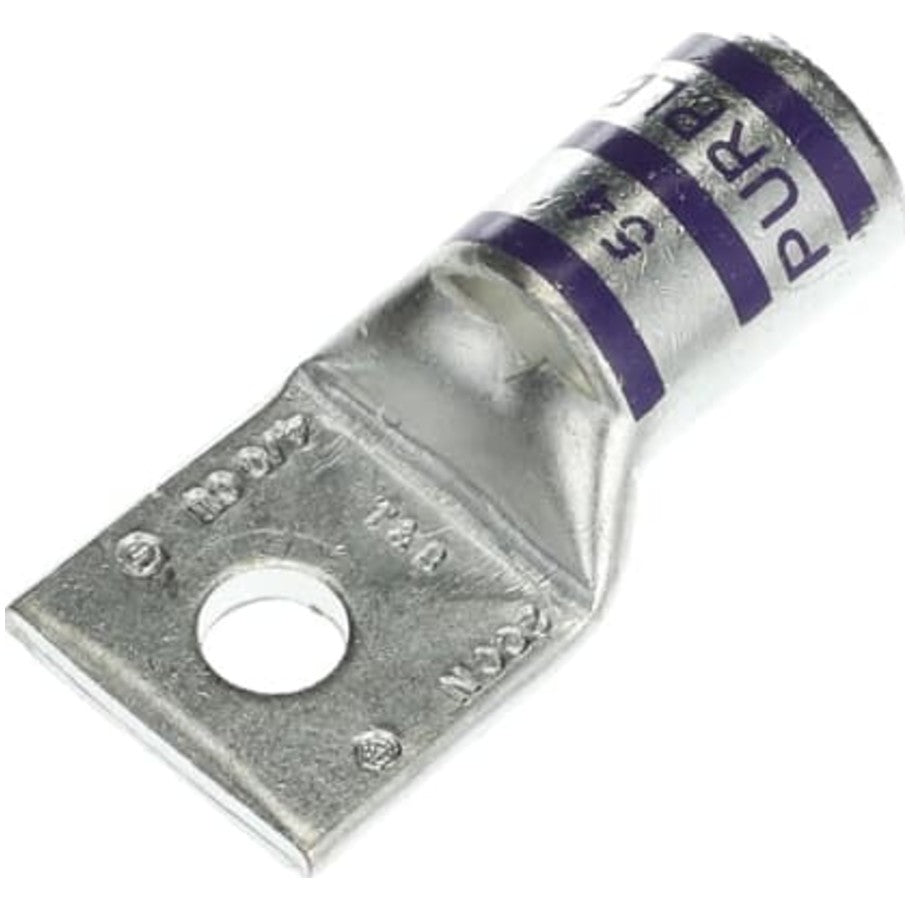 1-Hole Straight Standard Barrel Lug, 2.13 in., 4/0 AWG, Purple