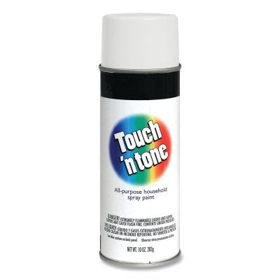 Touch 'n Tone Spray Paint, 10 oz, White, Flat