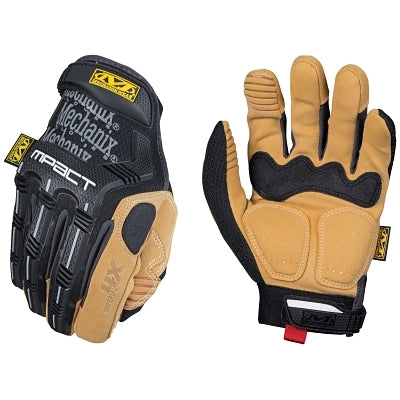 Material4X M-PactImpact Gloves, Synthetic Leather, Small, Black/Brown