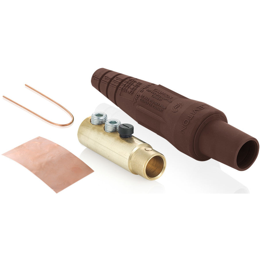 Single Pole Cam-Type Connector, Female, 400A, 600 V AC/DC, 2/0 to 4/0 AWG, Brown
