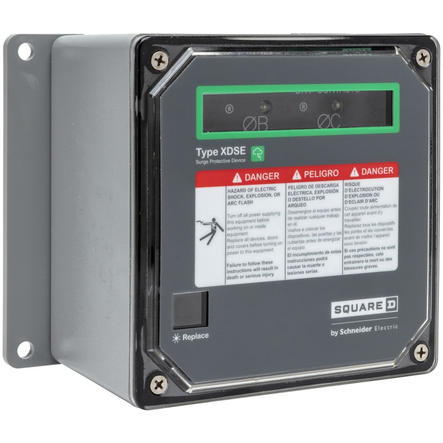 XDSE Series, Surge Protection Device, 3-Phase, Type 2, 200 kA, 480Y/277V ac, 4-Wire, 5.98 H x 5.98 W x 3.98 in. D