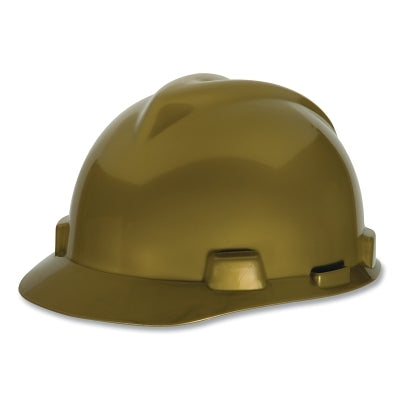 V-Gard Slotted Hard Hat Cap, Staz-On w/Fas-Trac III Suspension, Gold
