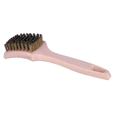 Tire Cleaning Brushes, 8 1/2 in Foam Block, 5/8 in Trim L, Brass