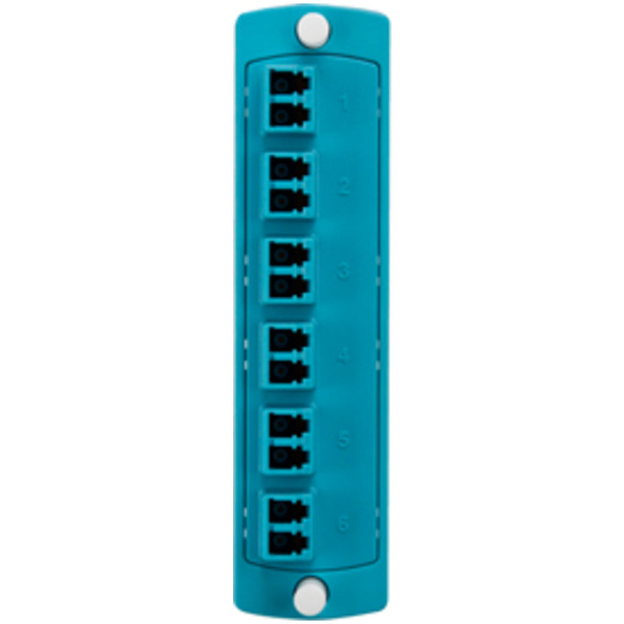 Opt-X Fiber Optic Adapter Plate 12 Fiber LC-Aqua