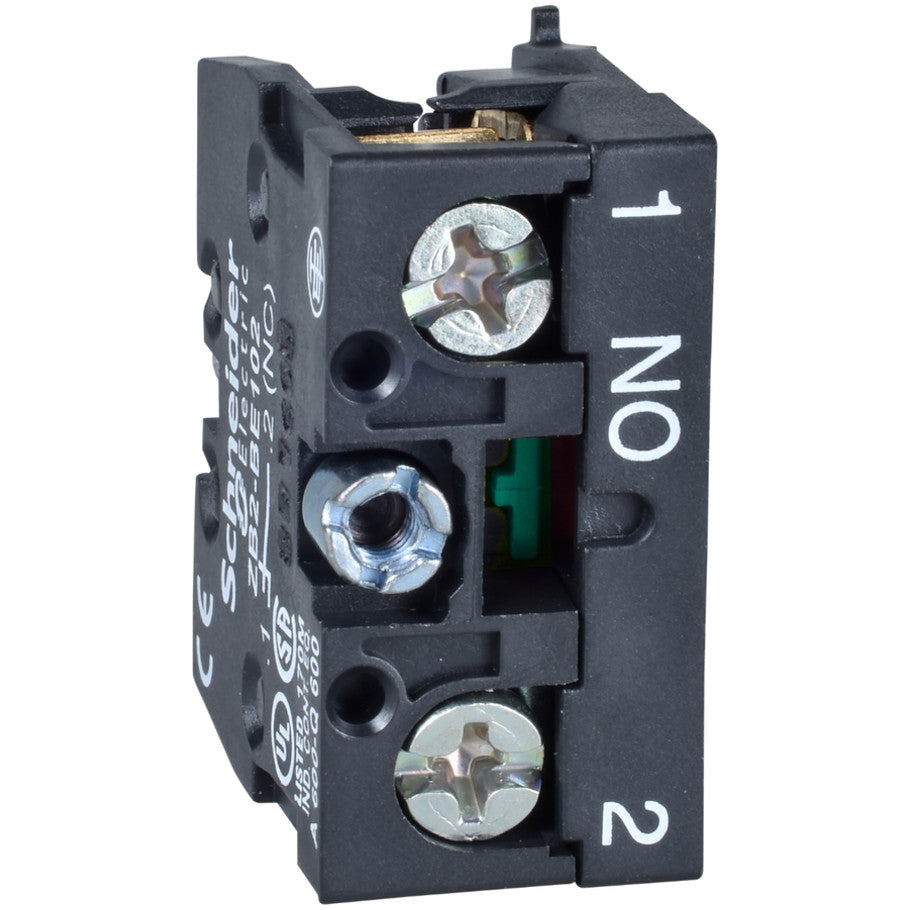 Harmony, 22mm Push Button, add on contact block, 1 NO, screw clamp terminal