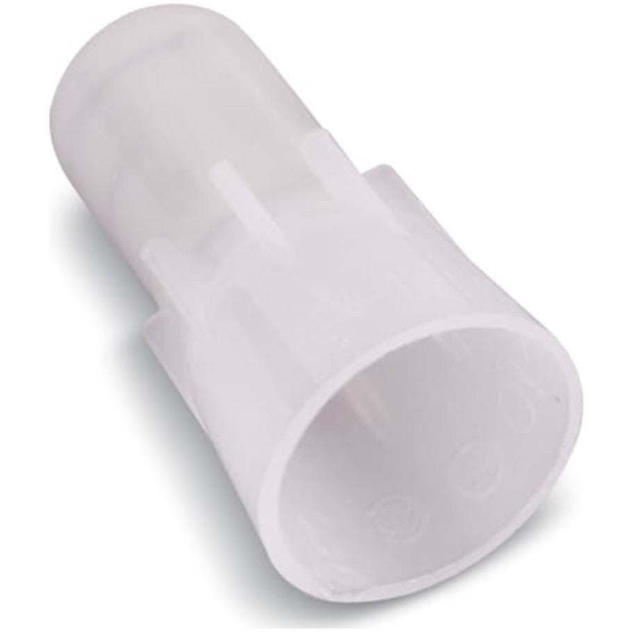 Nylon Insulated Crimp-On Wire Joint, Length 1.00 Inches, Width .53 Inches, Wire Range 3 14 - 4 12, Color White