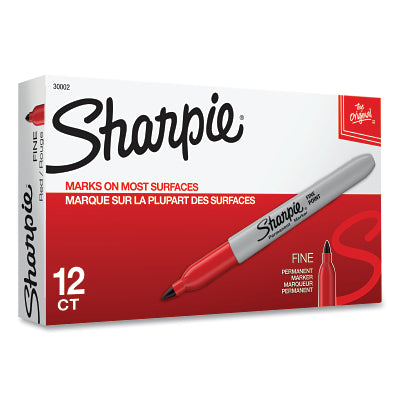 Fine Tip Permanent Marker, Red