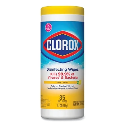 Disinfectant Wipes, 35/Canister, Lemon Fresh Scent