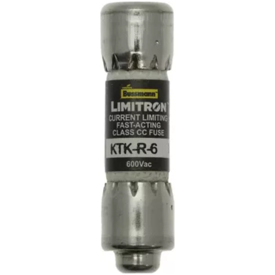 Limitron KTK-R Series Class CC Fast Acting Fuse, Rejection Type, Current-Limiting, 6A, 600V