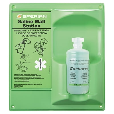 Eyewash Wall Station, 16 oz, Single Bottle