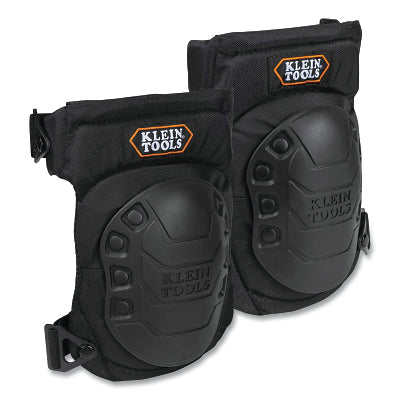 Hinged Gel Knee Pads, Quick-Release Clips, Black