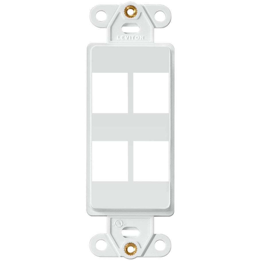 QuickPort Decora Multimedia Insert, 4-Port, White