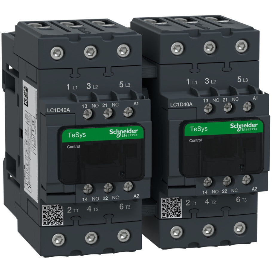 TeSys Deca reversing Contactor - 3P(3 NO) - AC-3 -    440 V 40 A - coil 120 V AC 60 Hz