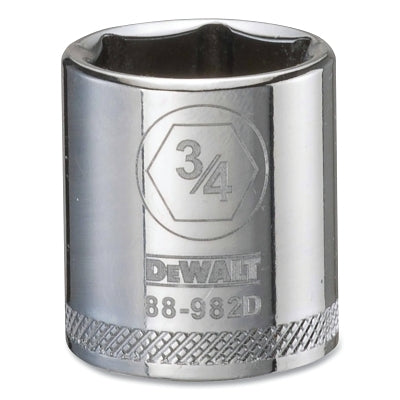 Socket, 3/8 in Drive, 3/4 in Opening, 6-point, Standard