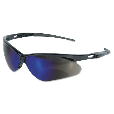 V30 Nemesis Safety Glasses, Blue Mirror, Polycarbonate Lens, Mirror, Black Frame/Temple, Nylon