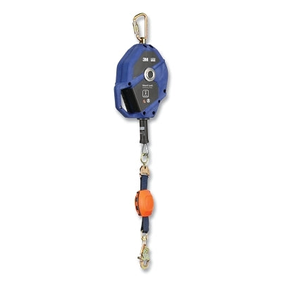3M 3503890 Smart Lock Self Retracting Lifeline, 30 ft L, Swivel Snap Hook, 420 lb, Galvanized Steel, Edge, Modular, Single Leg