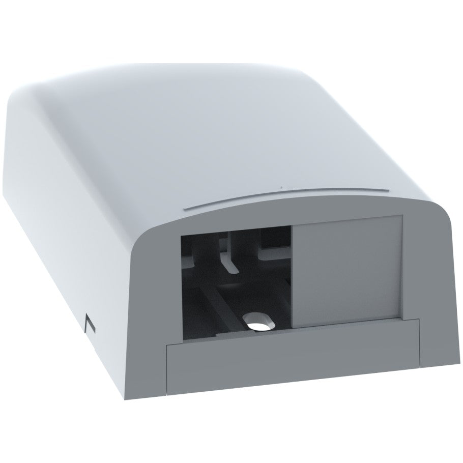 Mini-Com Elongated Surface Mount Box, Grey, 2-Port