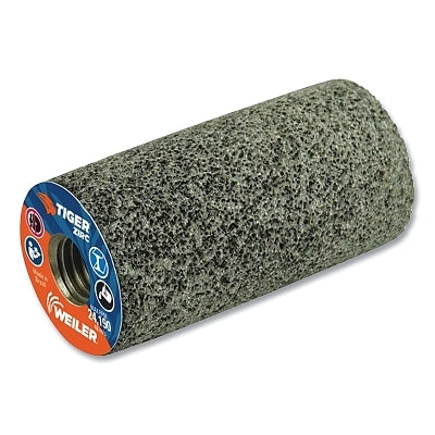 Tiger Grinding Plug, 1-1/2 in dia x 3 in Thick x 5/8 in-11 Arbor, 20 Grit, Zirconia Alumina, Type 18, 12 EA/BX