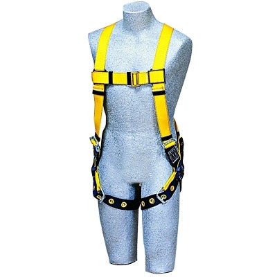 3M 1102000 Delta Vest Safety Harness, Back D-Ring, Yellow/Navy, Universal Size