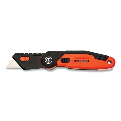 Folding Utility Knife, 7.1 in L, Folding Utility, Aluminum, Rawhide/ Black