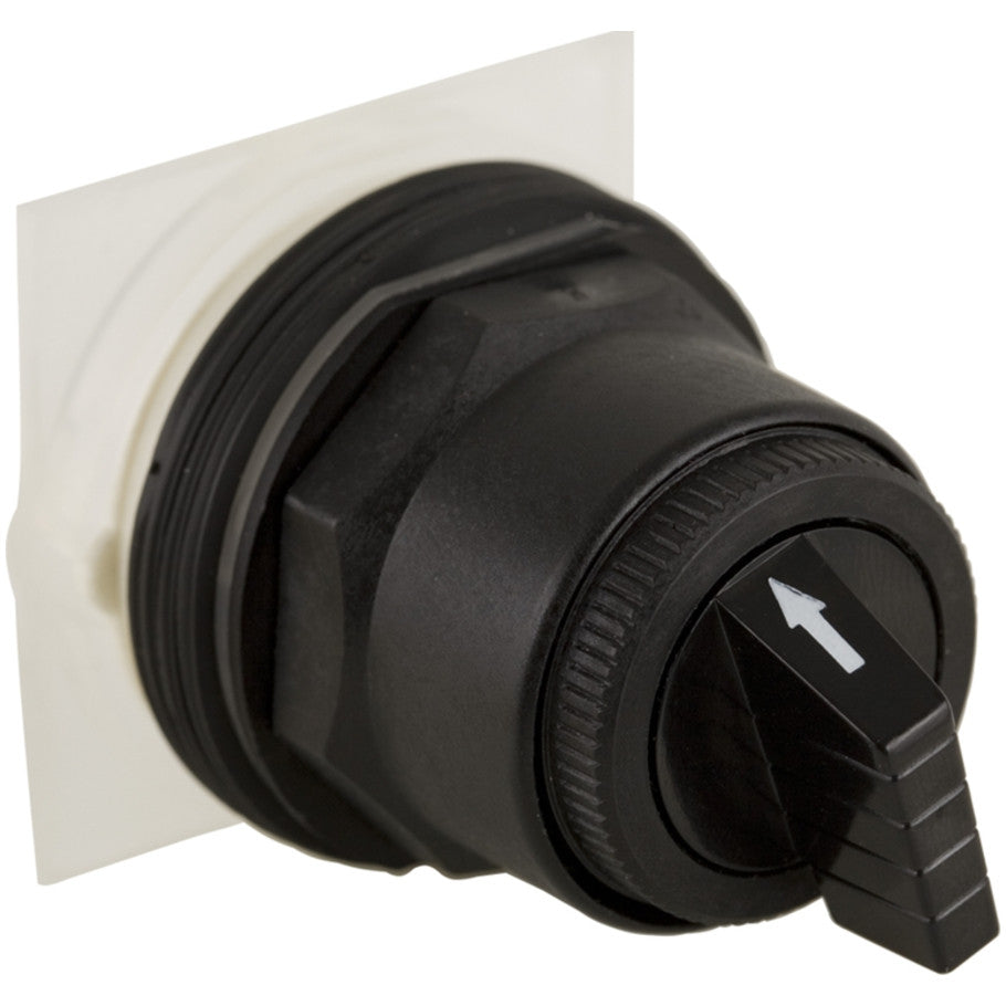 Selector switch head, Harmony 9001SK, plastic, standard handle, black, 30mm, 4 positions, stay put