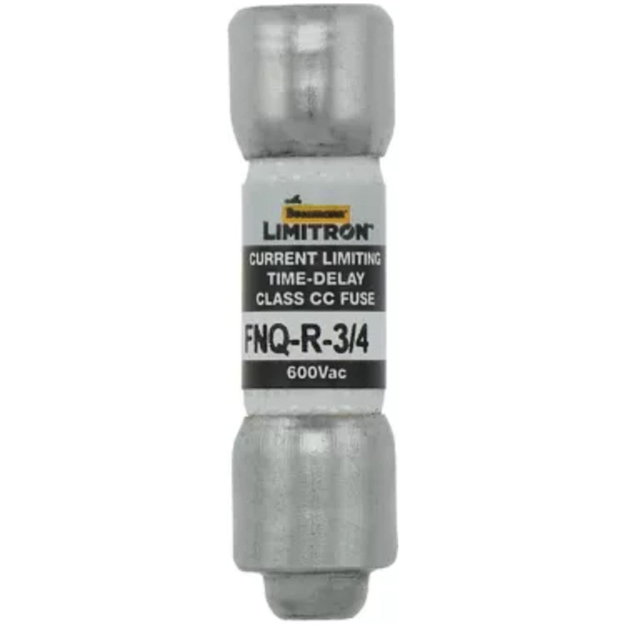 Limitron FNQ-R Series Class CC Time Delay Fuse, Rejection-Type, Current-Limiting, 3/4A, 600V