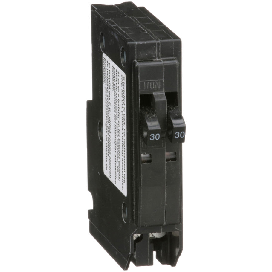 QO Miniature Circuit Breaker, Plug-On, Replacement Tandem, 10kA, 120/240 Vac, 1-Pole, 30A