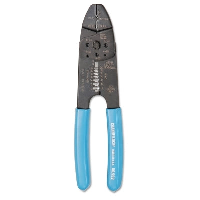 Wire Stripper, 8-1/4 in L, 8 AWG to 22 AWG, Blue Handle