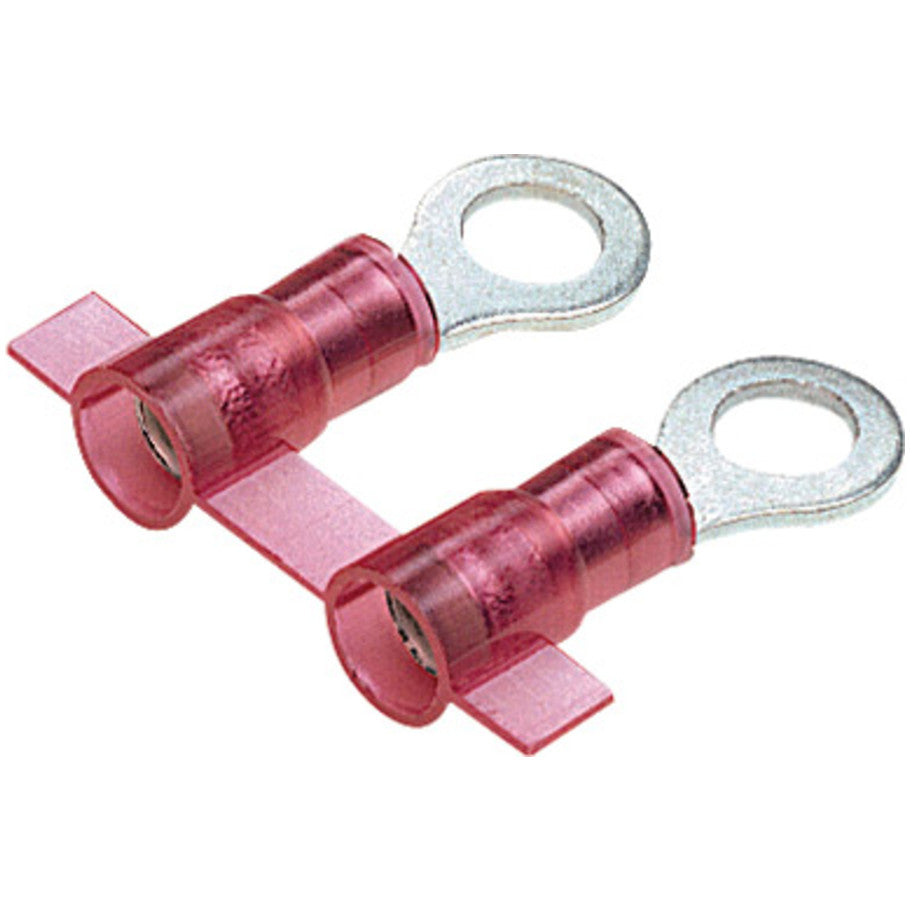 Pan-Term PNF18-14R-3K Ring Terminal, Red, Nylon, 18-22 AWG, 1/4" Stud, PK3000
