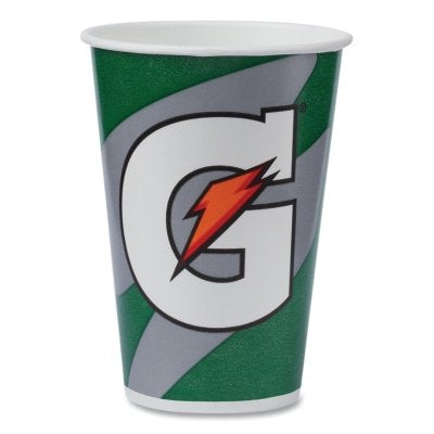 Logo Cup, 7 oz, Green/Orange/White, 2500/CA