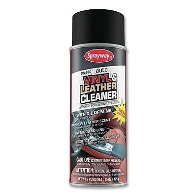 Vinyl Leather Cleaner, 16 oz Aerosol Can, Hazy White