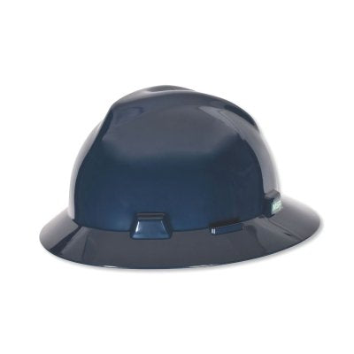 V-Gard Protective Hat, Fas-Trac III, Full Brim Hat, Slotted, Dark Canadian Blue