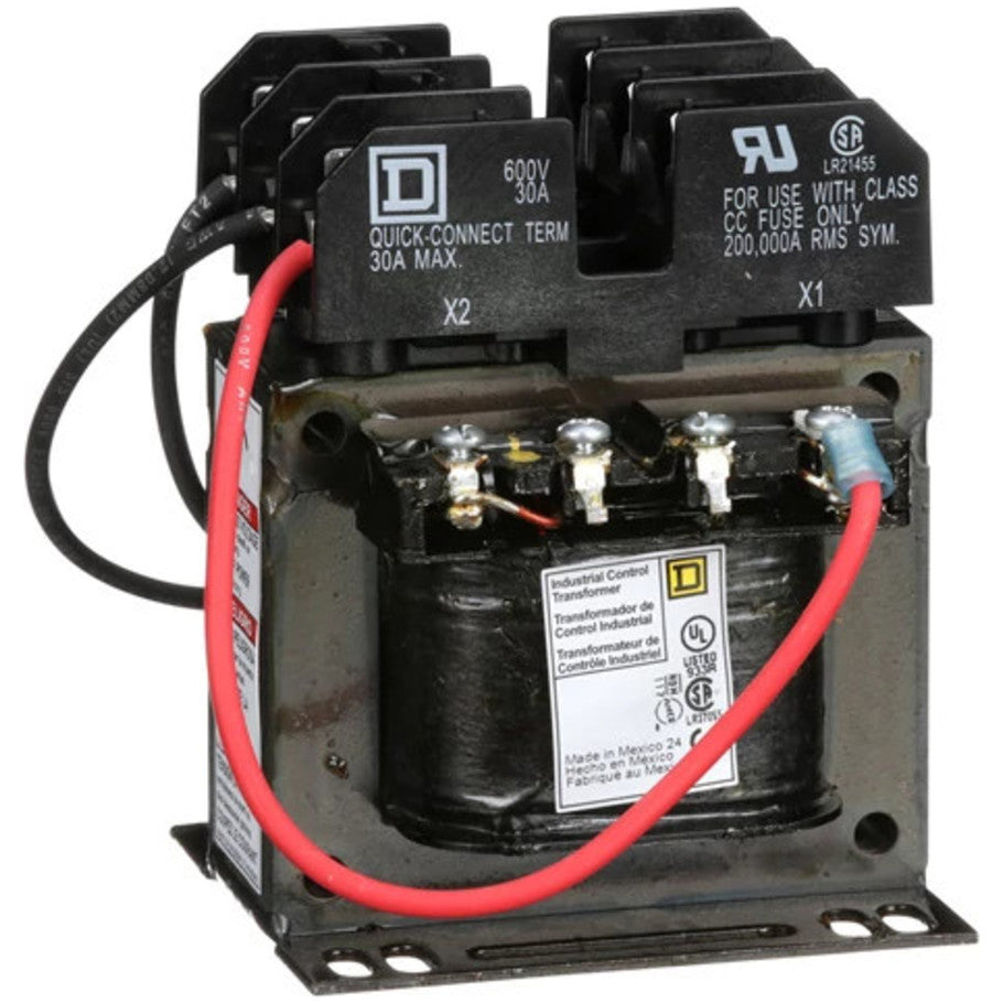 Type TF Industrial Control Transformer, 1-Phase, 120/240 Vac Primary, 24 Vac Secondary, 75VA