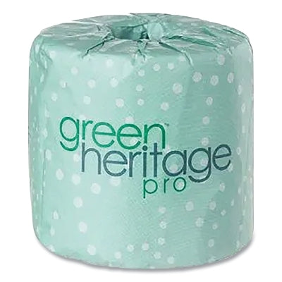 Toilet Paper and Tissue Roll, 3.1 in W x 4 in L, Embossed, Recycled, 500 Sheets/RL, 96 EA/CA