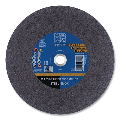 Chopsaw Cut-Off Wheel, 14 in dia, 1 in arbor, Aluminum Oxide