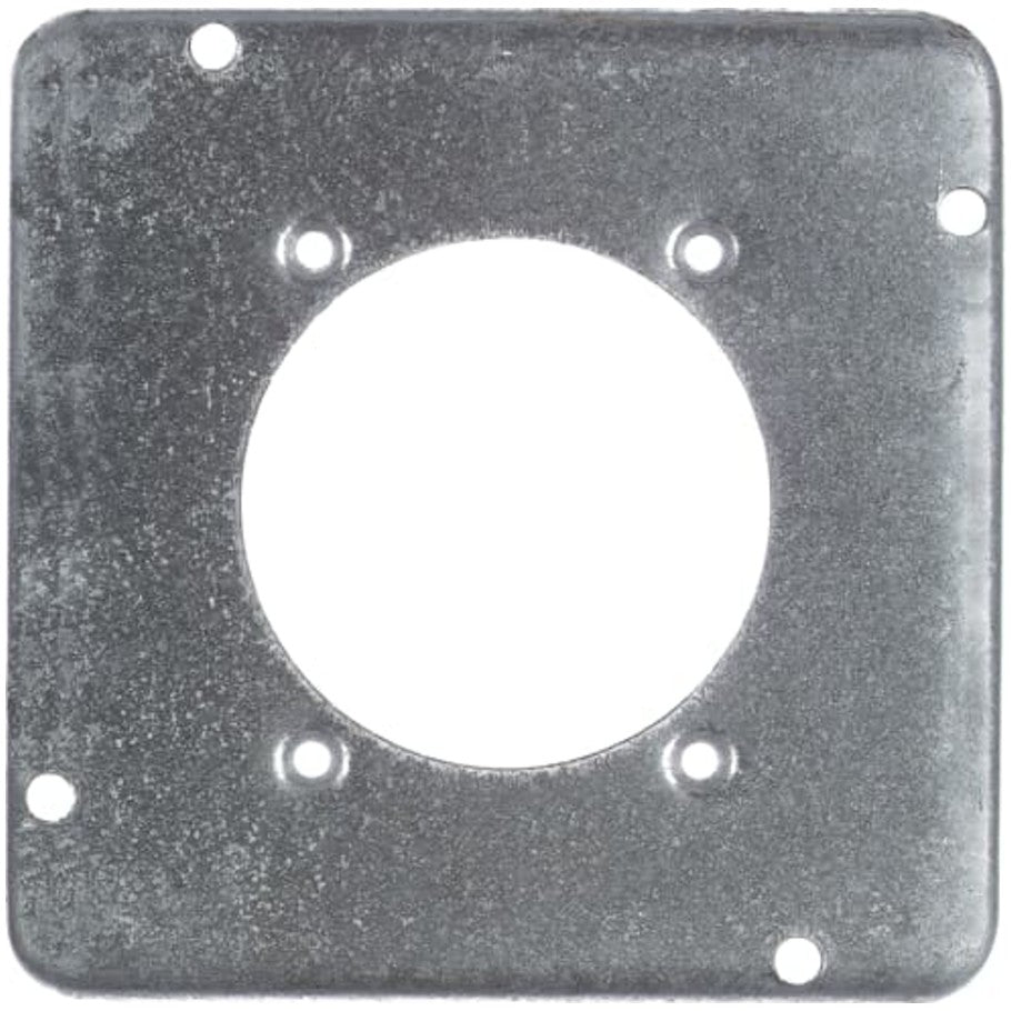 4-11/16 in. Square steel 1/2 in. raised surface cover for (1) 2-15/32 in. dia. single receptacle.