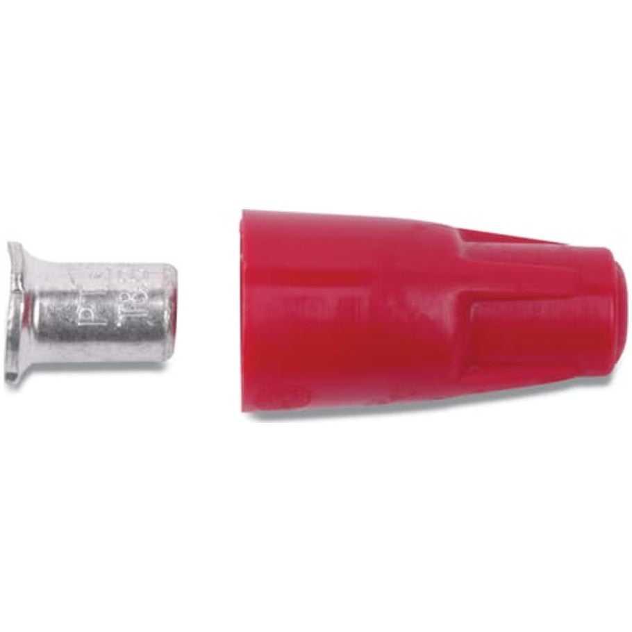 Nylon Insulated Crimp-On Wire Joint Connector, Length .50 Inches, Wire Range 2- 18 to 3- 12, Steel, Tin Plated