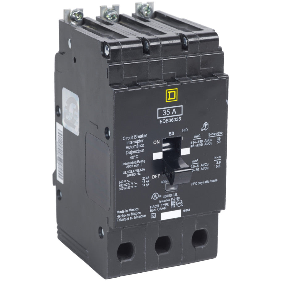 Mini circuit breaker, E-Frame, 90A, 3 pole, 600Y/347VAC, 100kA max, bolt on  TAA